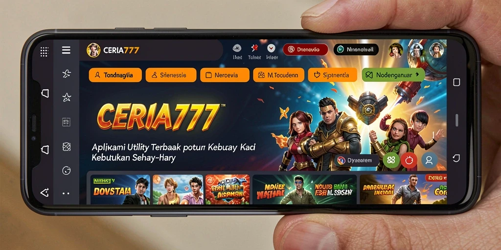 Tampilan antarmuka CERIA777 dengan berbagai fitur Utility yang bermanfaat.