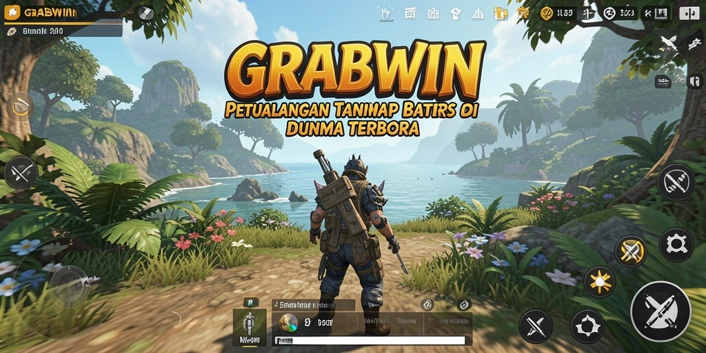 Tangkapan layar menampilkan petualangan seru di dunia terbuka GRABWIN.
