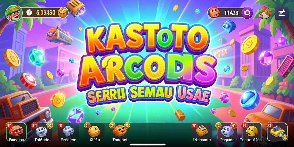 Tampilan gameplay KASTOTO yang penuh warna dan menyenangkan.