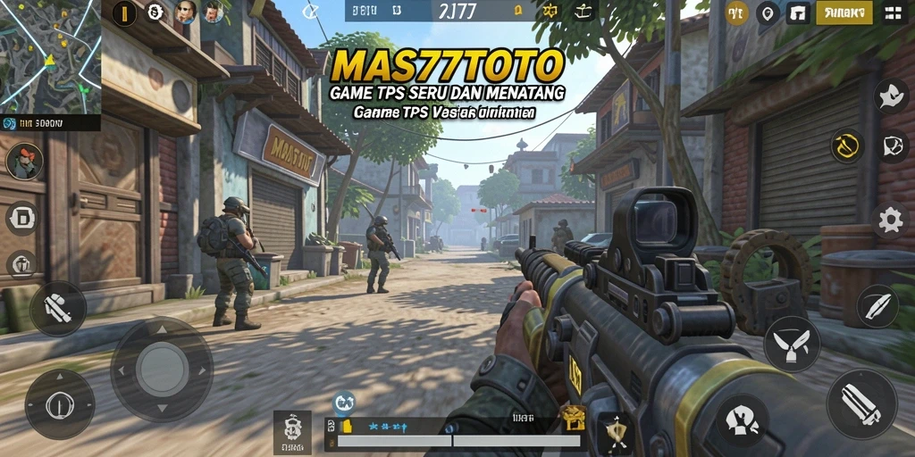 Tampilan gameplay seru dalam pertempuran TPS.
