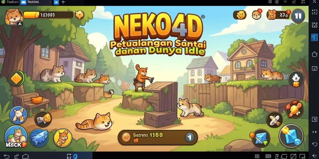 Tampilan screenshot gameplay NEKO4D yang menarik dan penuh warna.
