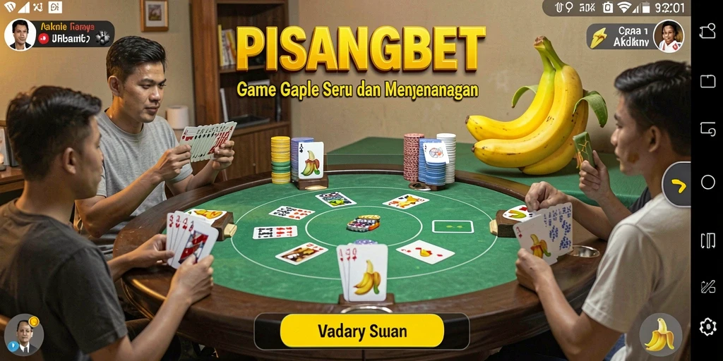 Tampilan screenshot PISANGBET menampilkan gameplay seru Gaple.