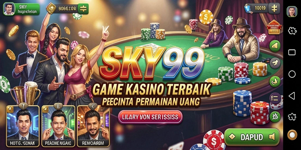 Tampilan gameplay menarik dari SKY99 dengan suasana Kasino.